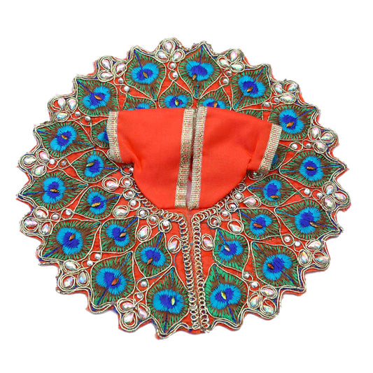 Orange Mor Pankh Stone Work Dress