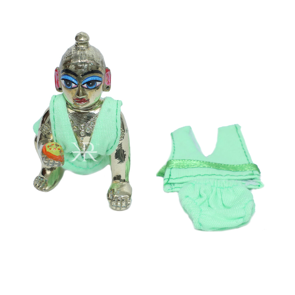 Parrot Green Hoseiry Laddu Gopal Inner Wear Set