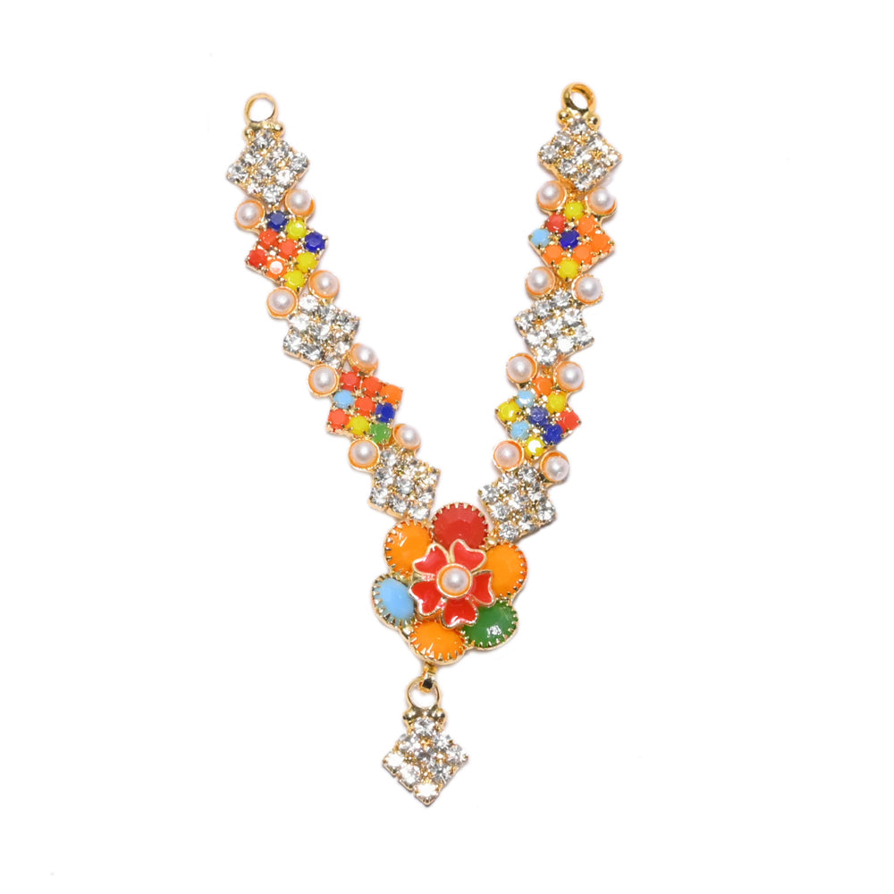 Multi Color Stone Pearl Work Mala