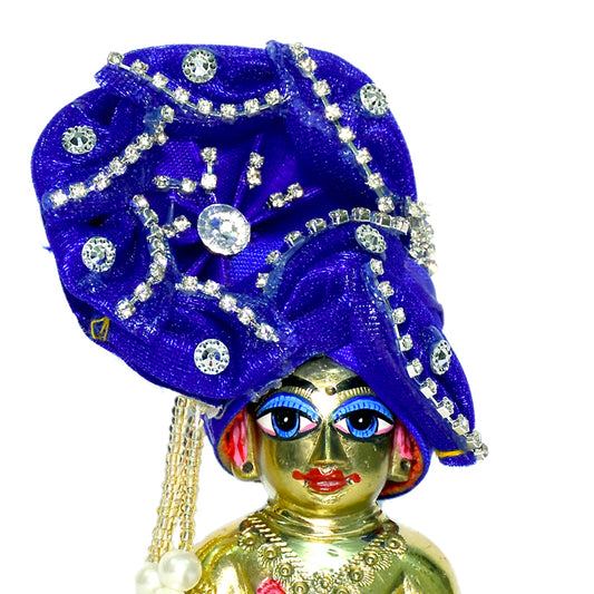 Blue Stone Work Laddu Gopal Pugree